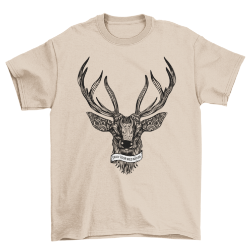 Deer illustration t-shirt design